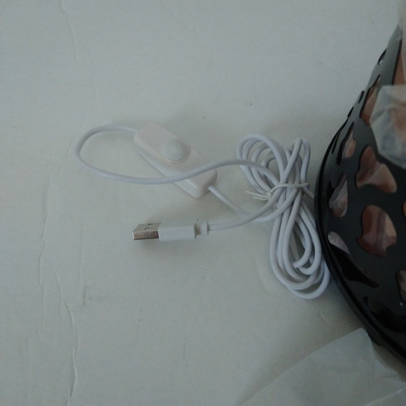 💕HP Himalayan pink salt lamp black color usb new - Picture 5 of 6